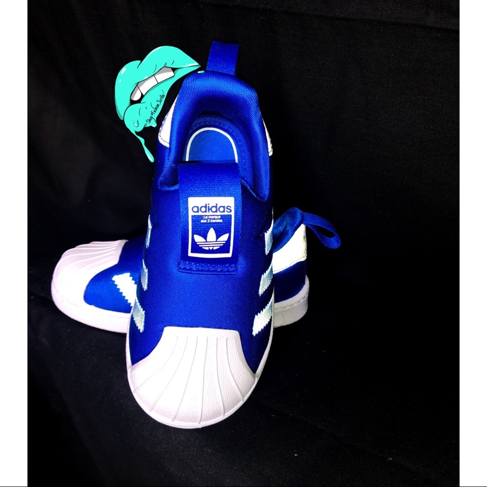 Adidas Superstar 360 Infant Blue White 3M Reflective Iridescent Sneakers - Picture 9 of 9